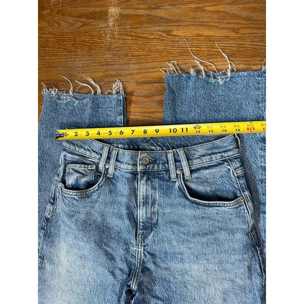 Free People We The Free Risk Taker High Rise Straight Jeans Mantra Size 28